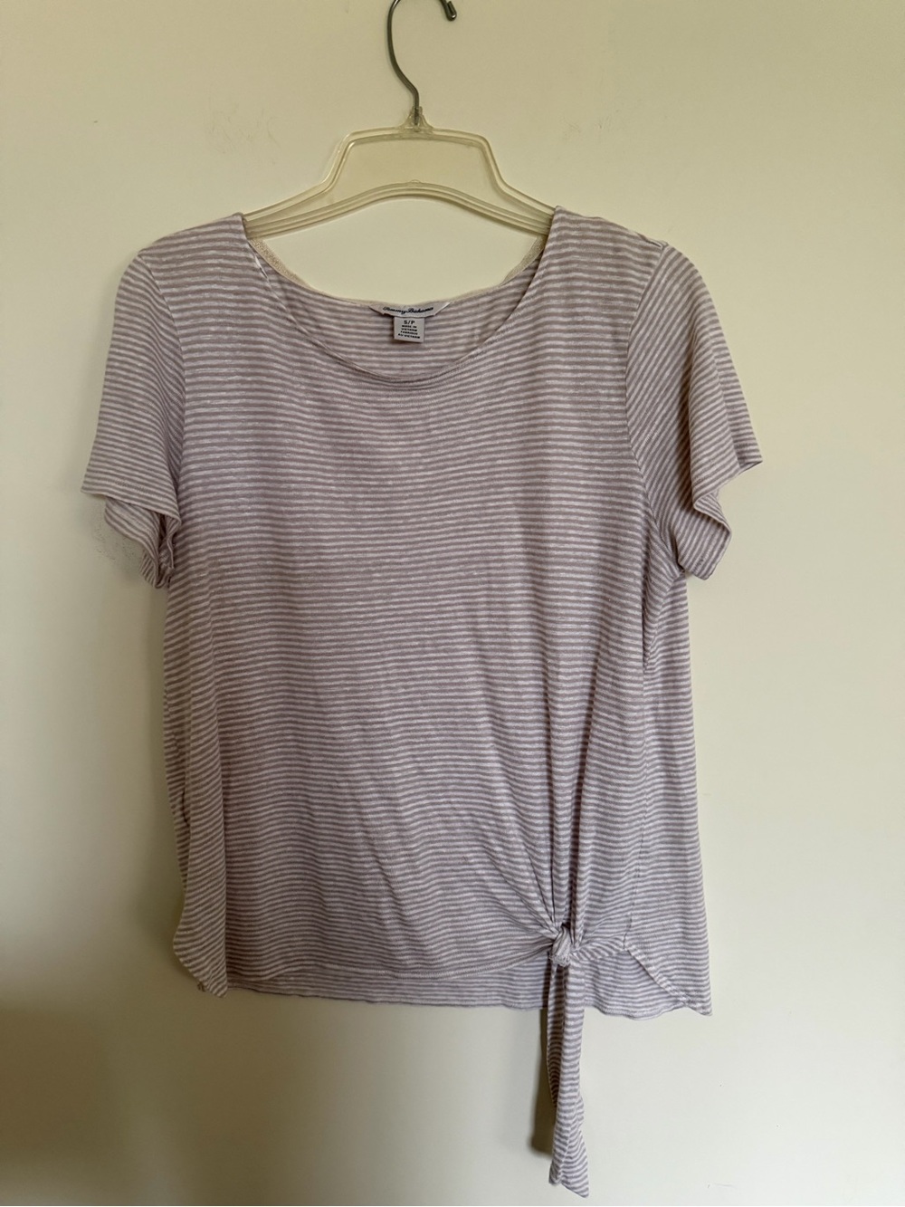 Tommy Bahama Striped Short-Sleeve Tee with Front Tie